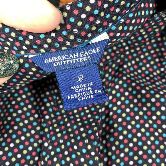 AMERICAN EAGLE OUTFITTERS, polka dot blouse!! - Picture 7 of 10